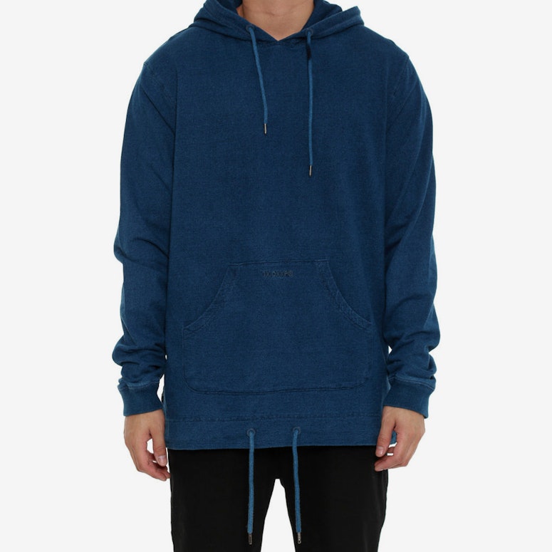 Open Bottom Hood Light Indigo
