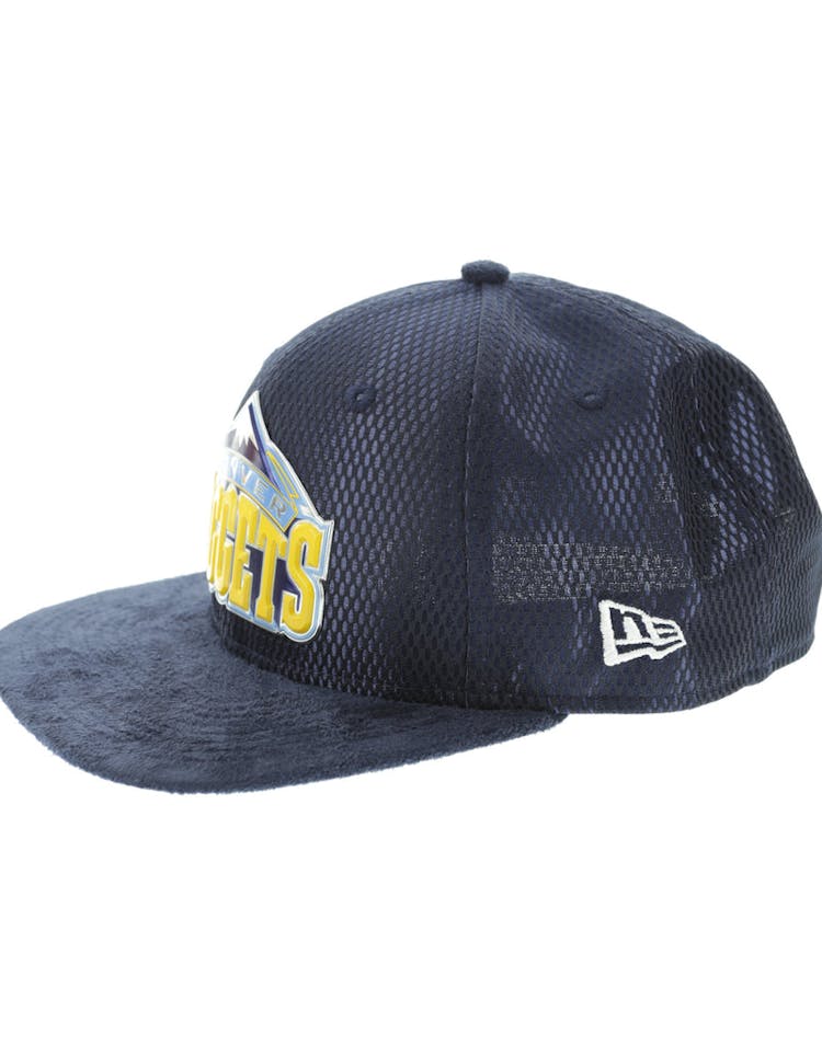 New Era Denver Nuggets 9FIFTY Original Fit On-Court Collection Draft Snapback Navy