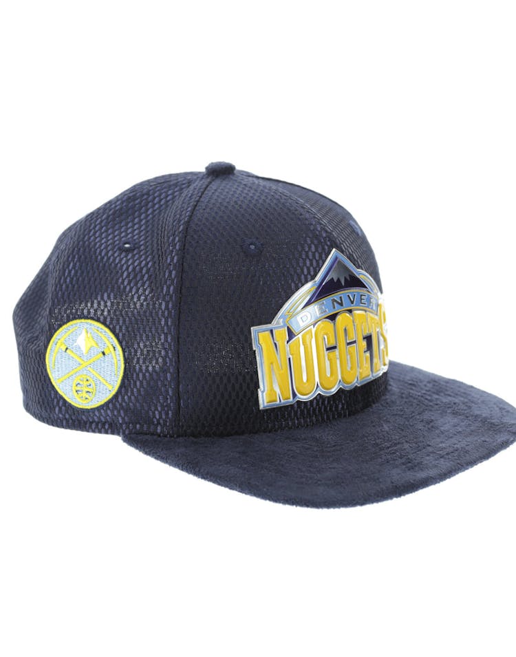 New Era Denver Nuggets 9FIFTY Original Fit On-Court Collection Draft Snapback Navy