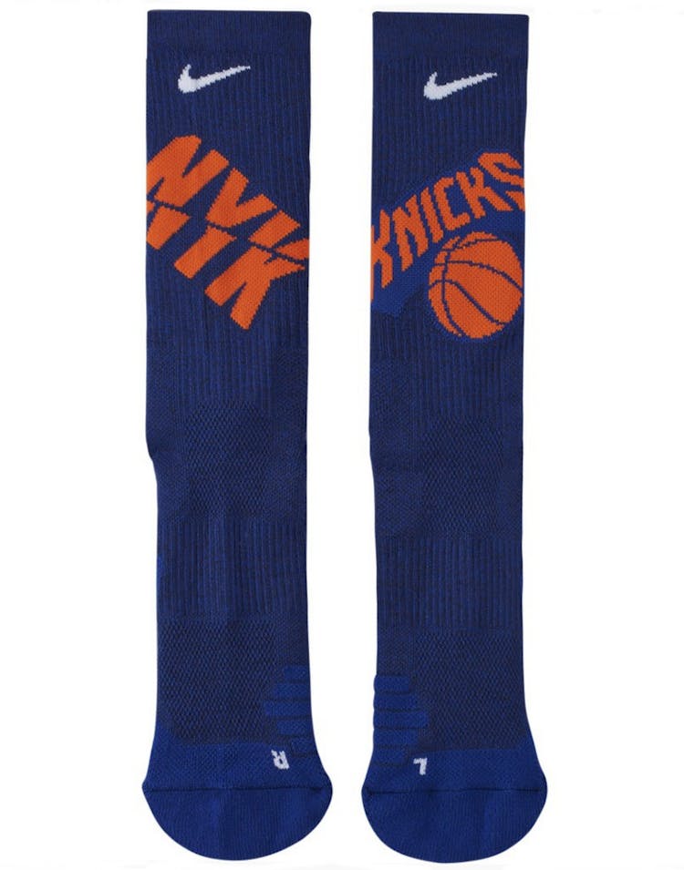Nike New York Knicks Elite Crew Sock Blue/Orange/White