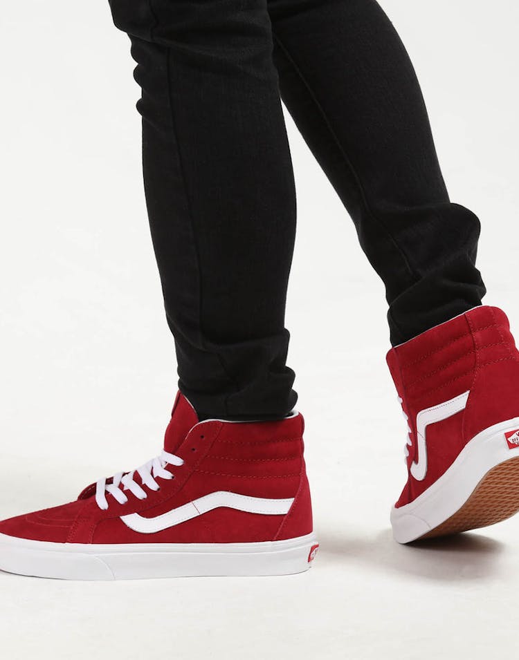 Vans SK8-HI Reissue Pig Suede Red/White