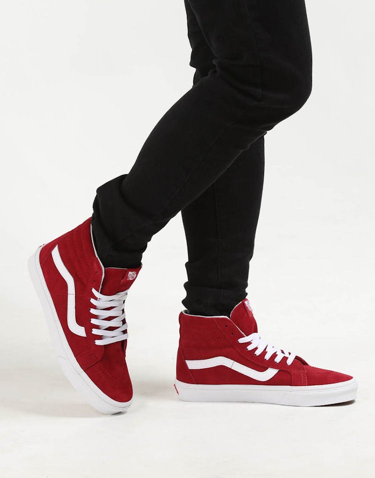 Vans SK8-HI Reissue Pig Suede Red/White
