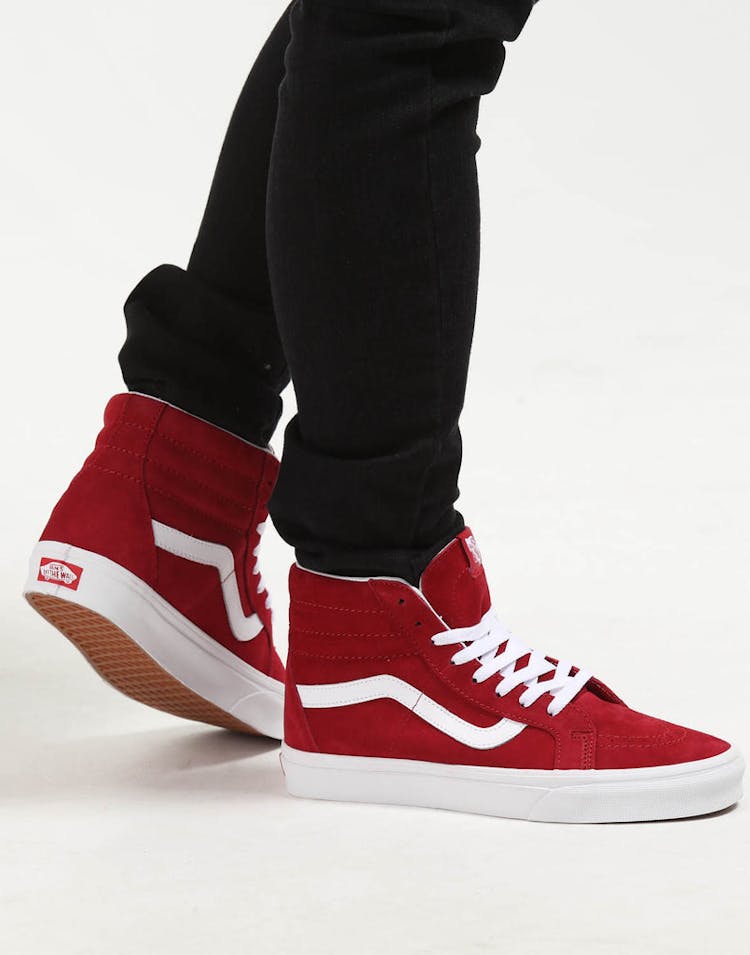Vans SK8-HI Reissue Pig Suede Red/White