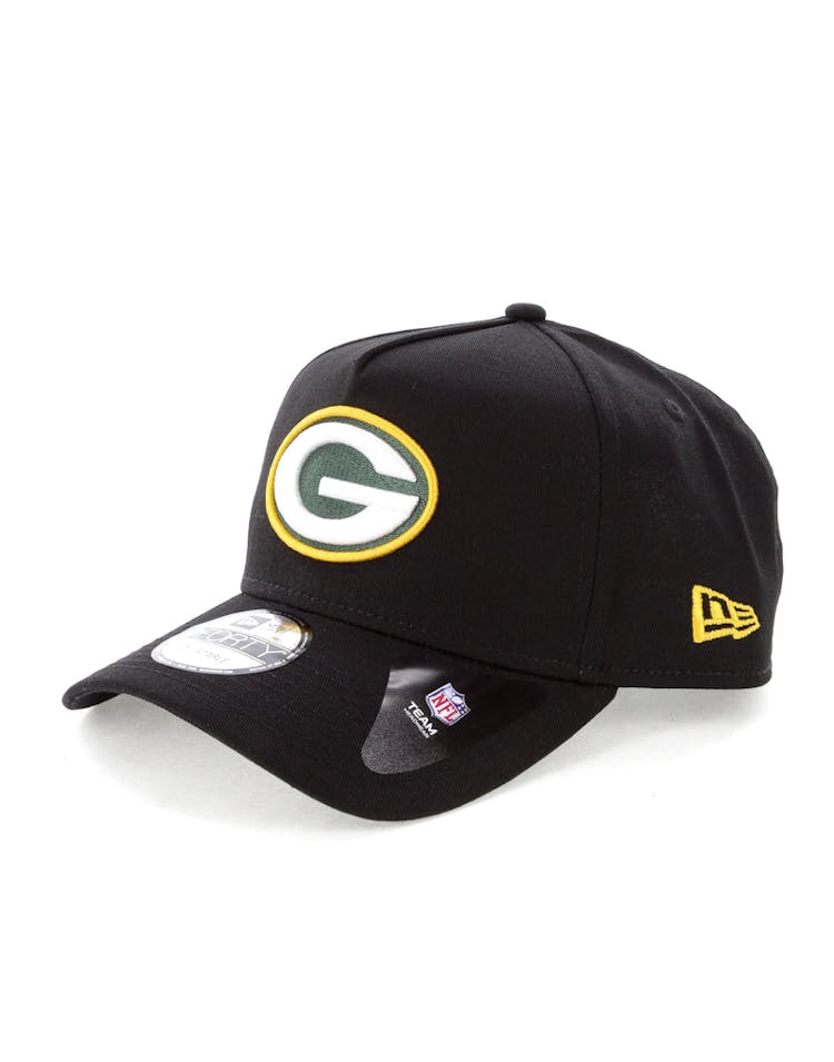 New Era Green Bay Packers NFL 9FORTY A-Frame Snapback Black