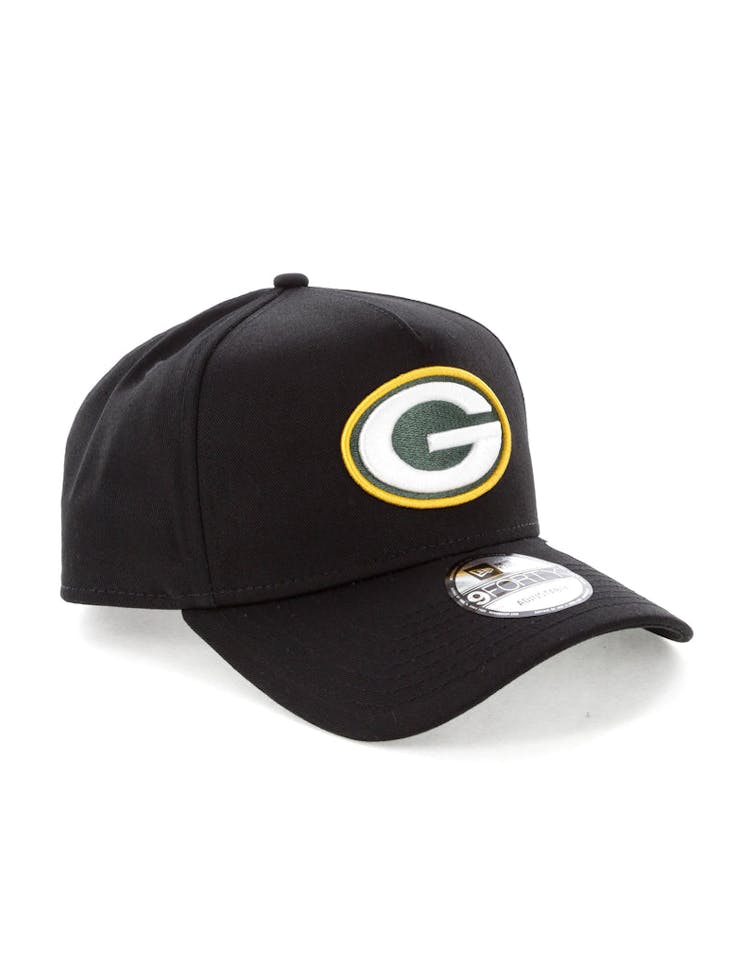New Era Green Bay Packers NFL 9FORTY A-Frame Snapback Black