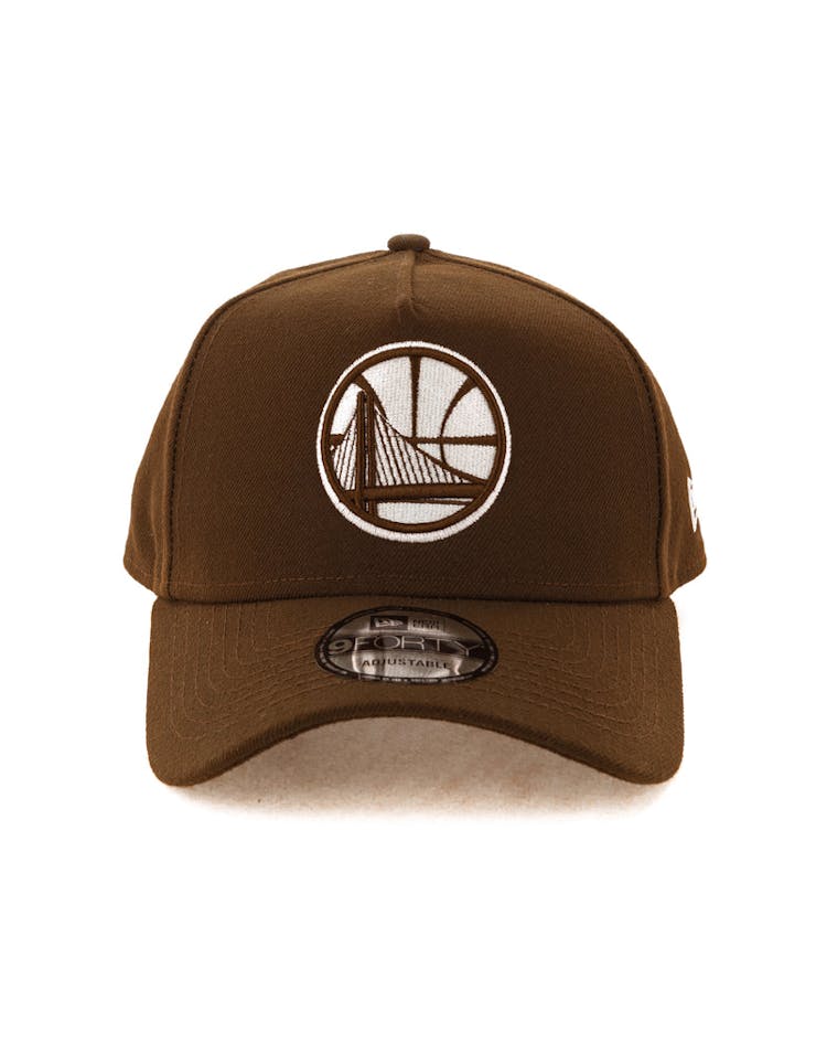 New Era Golden State Warriors 9FORTY A-Frame Snapback Chocolate