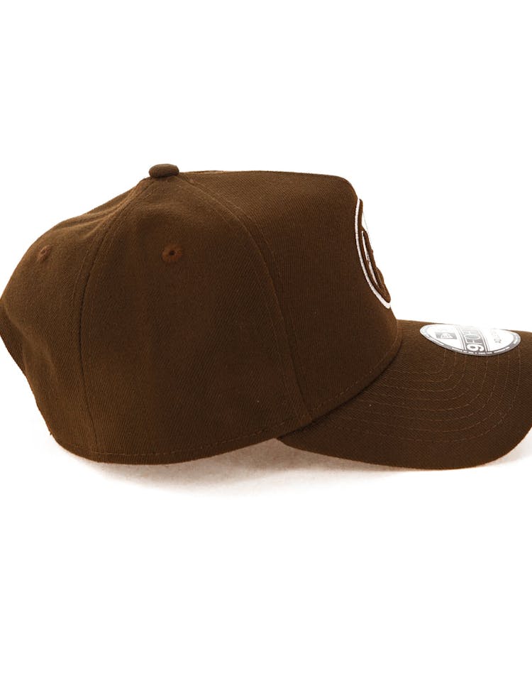 New Era Golden State Warriors 9FORTY A-Frame Snapback Chocolate