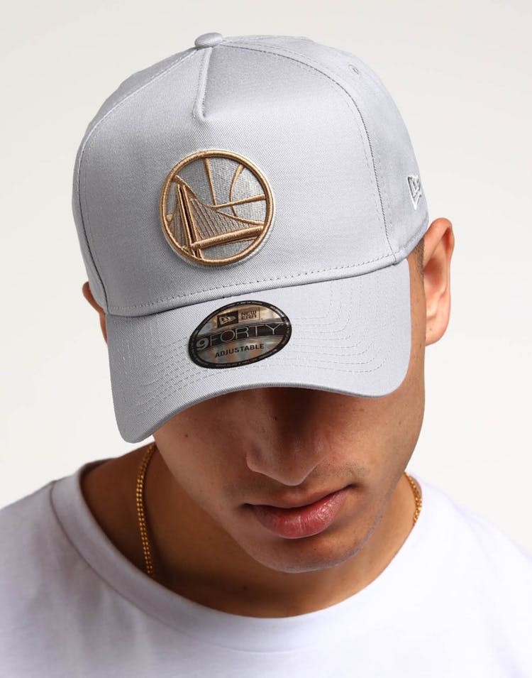 New Era Golden State Warriors 9FORTY A-Frame UV Snapback Grey/Wheat
