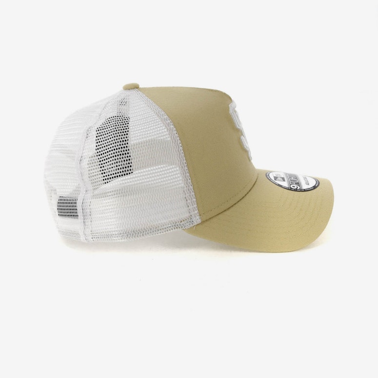 New Era San Francisco Giants 9FORTY A-Frame Trucker Snapback Nude/White