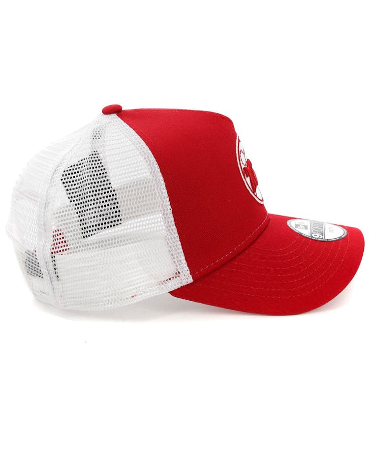 New Era Youth Philadelphia 76ers 9FORTY A-Frame Trucker Scarlet/White