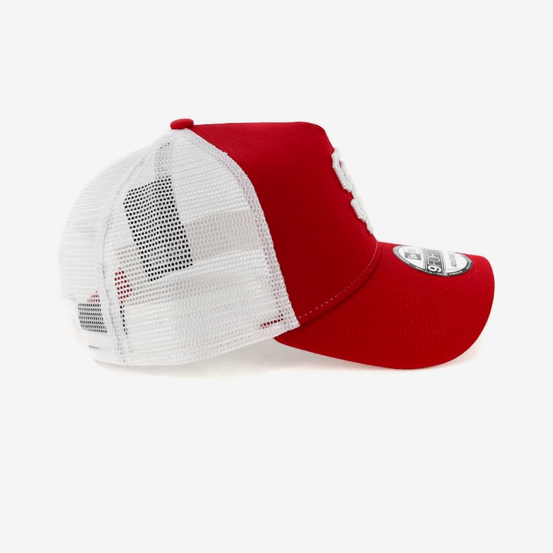 New Era San Francisco Giants 9FORTY A-Frame Trucker Snapback Scarlet/White