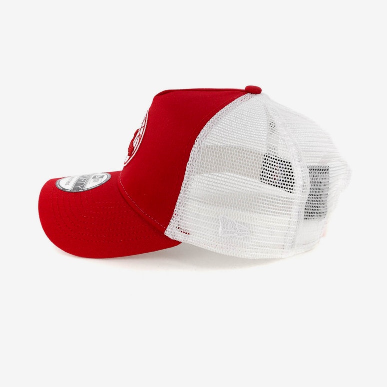 New Era Philadelphia 76ers 9FORTY A-Frame Trucker Snapback Scarlet/White