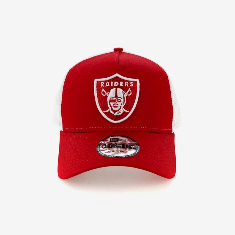 New Era Raiders 9FORTY A-Frame Trucker Snapback Scarlet/White