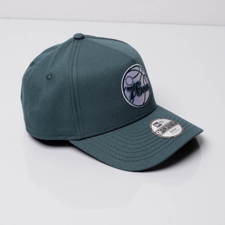 New Era Youth Philadelphia 76ers 9FORTY A-Frame Snapback Blue Spruce