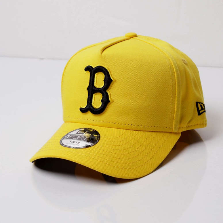 New Era Youth Boston Red Sox 9FORTY A-Frame Snapback Yellow/Black
