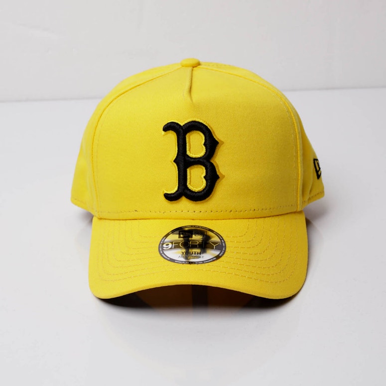 New Era Youth Boston Red Sox 9FORTY A-Frame Snapback Yellow/Black