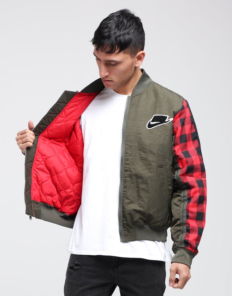 Nike Sportswear NSW Synthetic-Fill Jacket Khaki/Red/Sail
