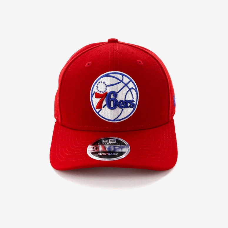 New Era Philadelphia 76ers Precurved Snapback Scarlet/Blue