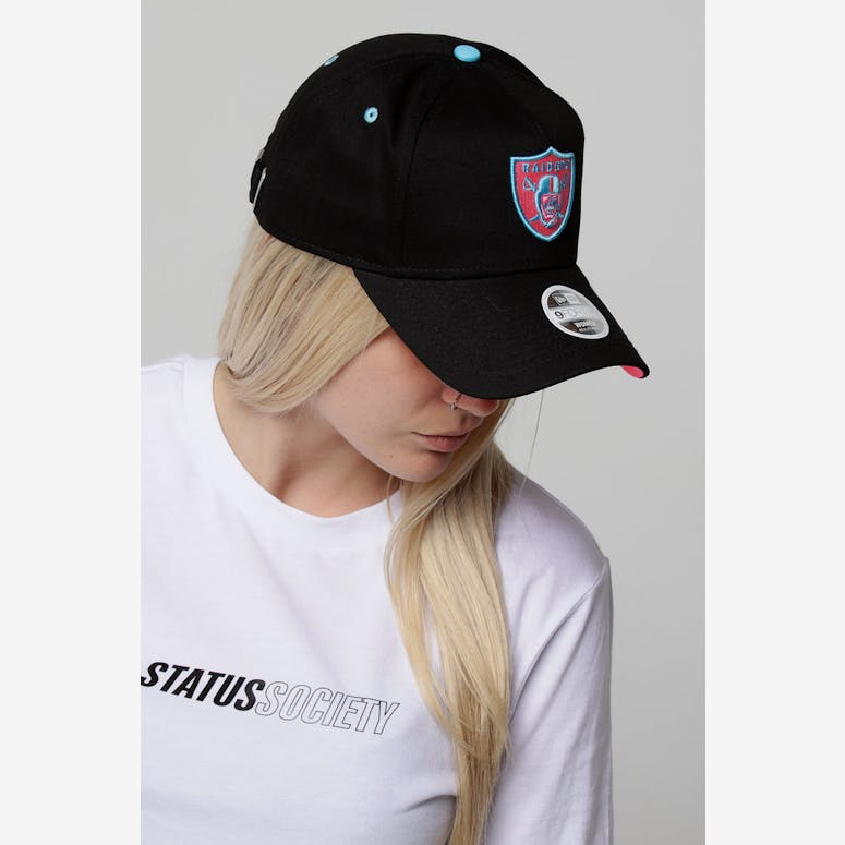 New Era Women's Raiders 9FORTY A-Frame LP Strapback Black/Neon