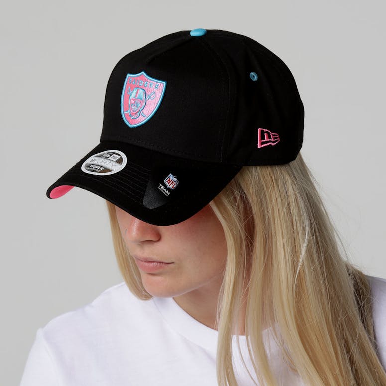 New Era Women's Raiders 9FORTY A-Frame LP Strapback Black/Neon