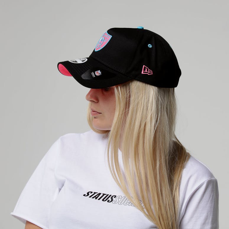 New Era Women's Raiders 9FORTY A-Frame LP Strapback Black/Neon