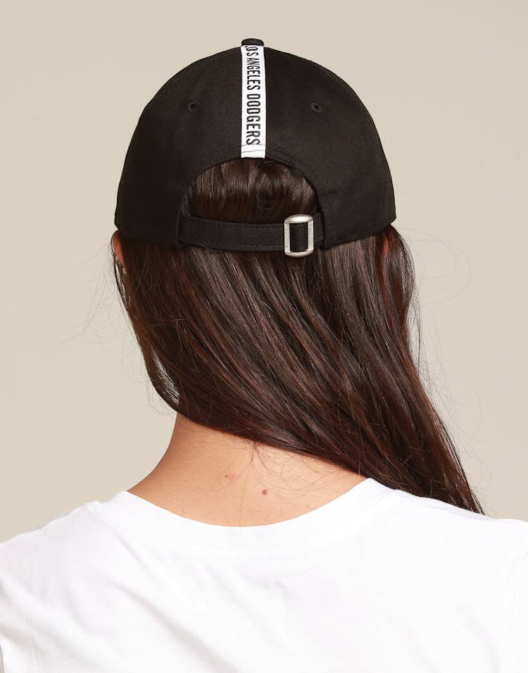 New Era Women Los Angeles Dodgers 9FORTY Tape Strapback Black/White