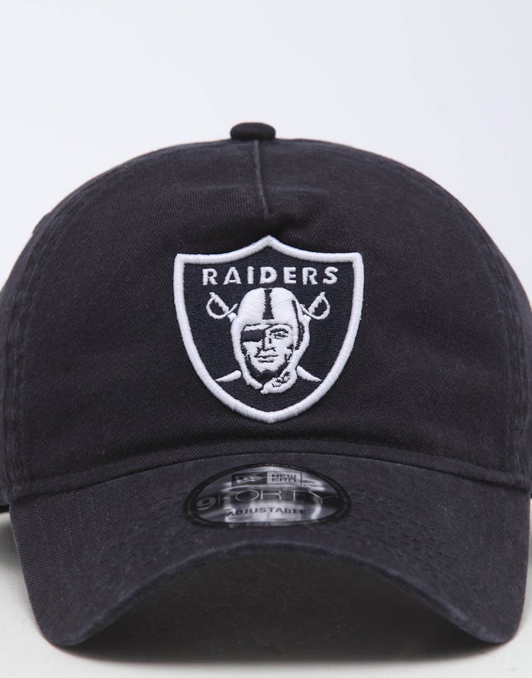 New Era Raiders 9FORTY A-Frame Unstructured Snapback Washed Navy/White