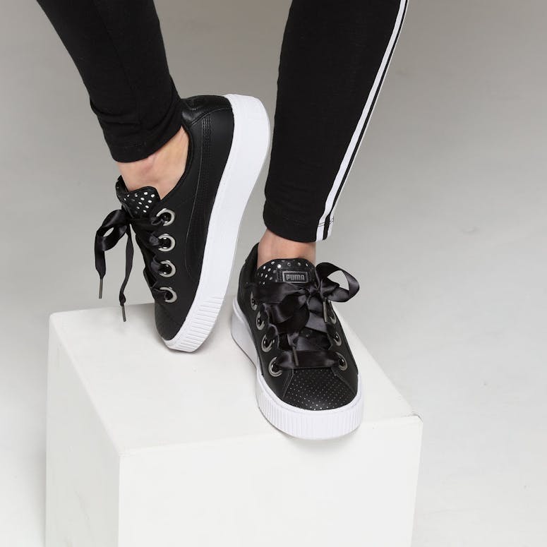 Puma Women's Platform Kiss ATH Lux Black/Silver