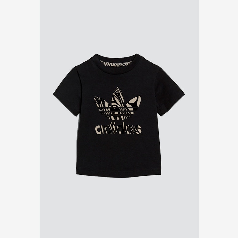 Adidas Infant Zebra Trefoil Tee Black/Brown