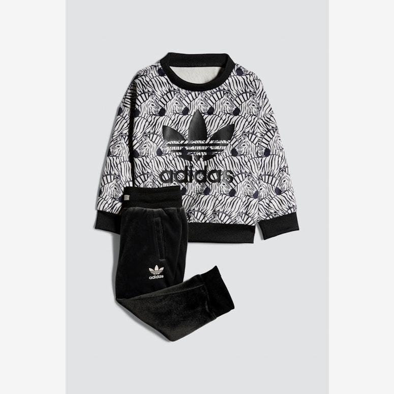 Adidas Infant Zebra Crew Tracksuit Set Brown/Black