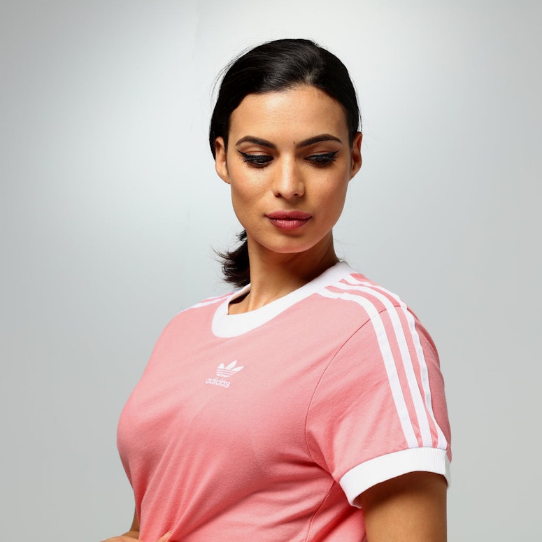 Adidas Women's 3 Stripes Tee Salmon