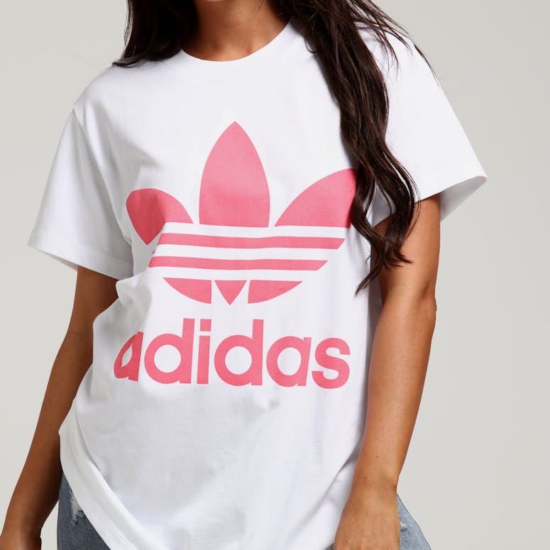 Adidas Women's Big Trefoil Tee White/Peach
