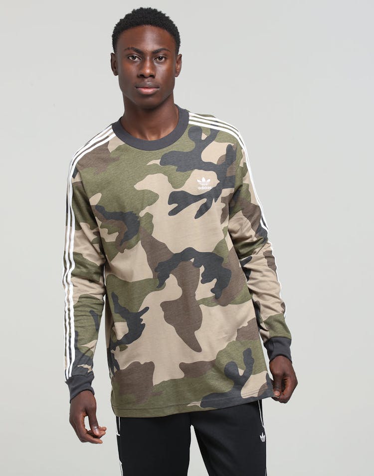 Adidas Camo LS Tee Multi-Col/Black