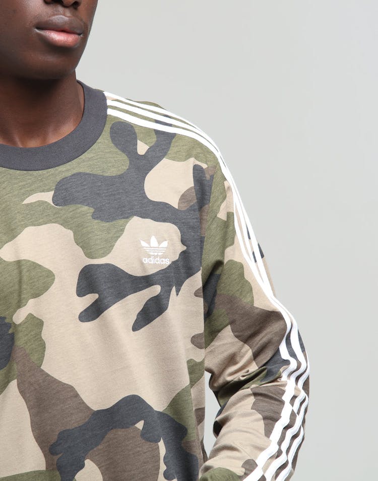 Adidas Camo LS Tee Multi-Col/Black