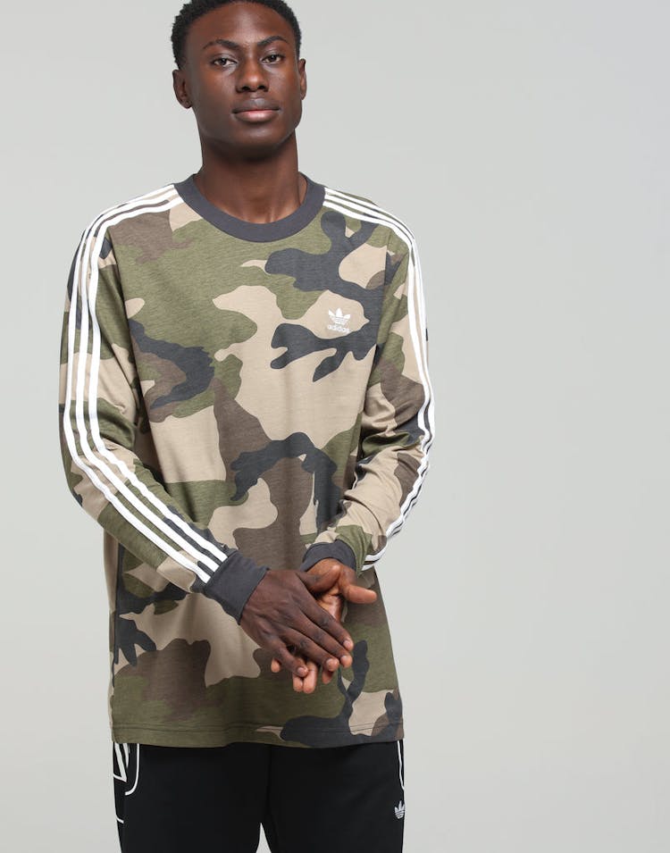 Adidas Camo LS Tee Multi-Col/Black