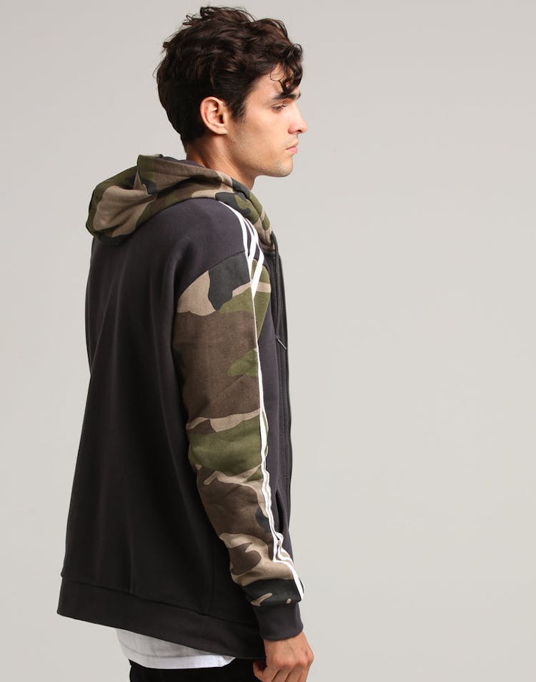 Adidas Camo Full Zip Hoody Black