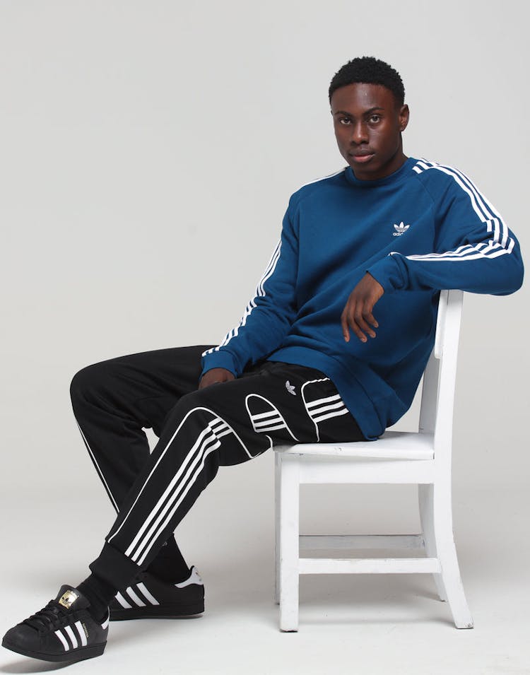 Adidas 3-Stripe Crew Dark Blue