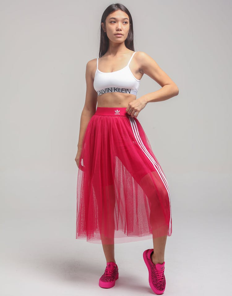 ADIDAS TULLE SKIRT DARK PINK