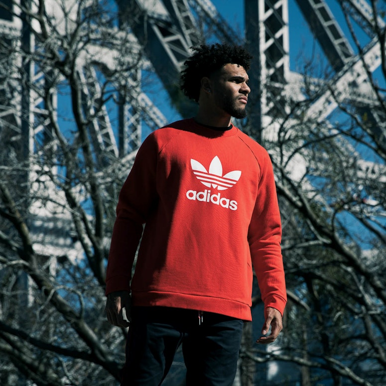 Adidas Originals Trefoil Crew Red