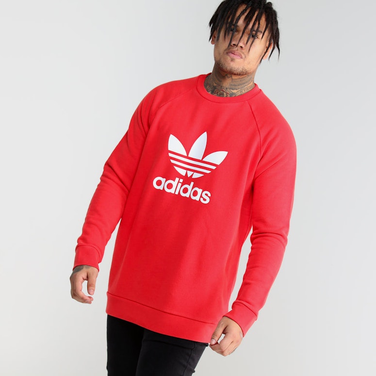 Adidas Originals Trefoil Crew Red