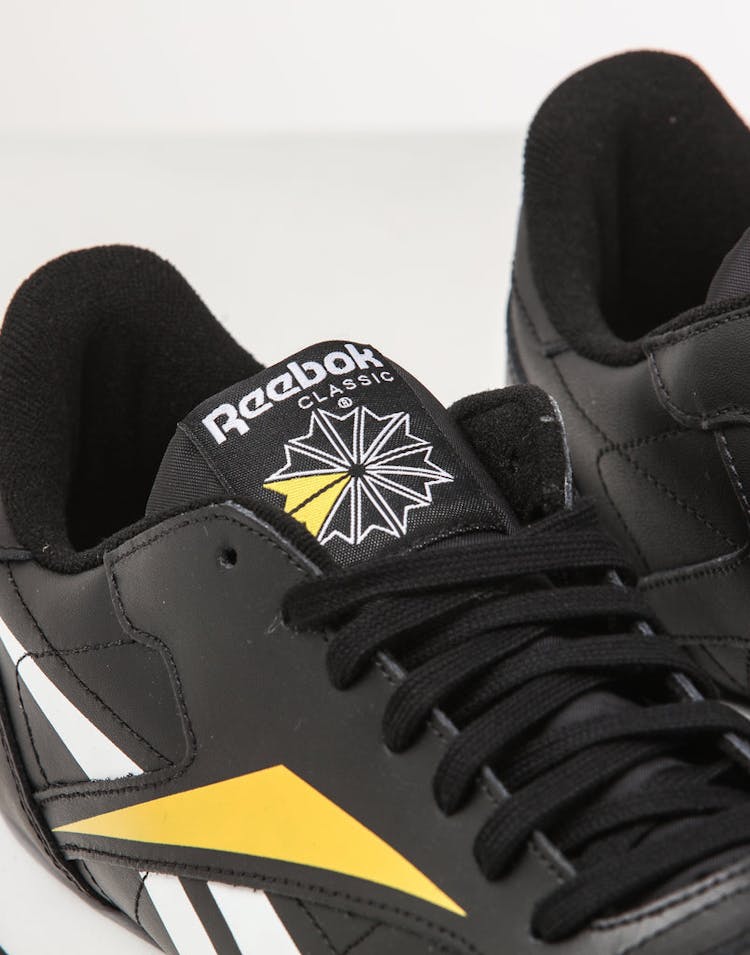 Reebok CL Leather Vector Black/White/Yellow