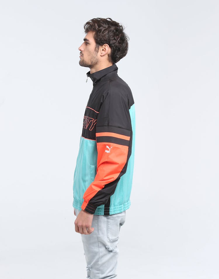 PUMA LUXTG WOVEN JACKET TURQUOISE