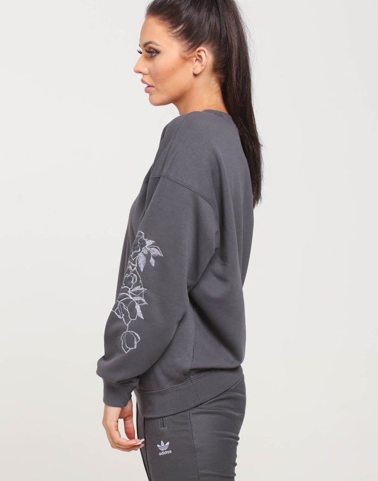 Adidas Women's Boyfriend Sweat Grey/Purple