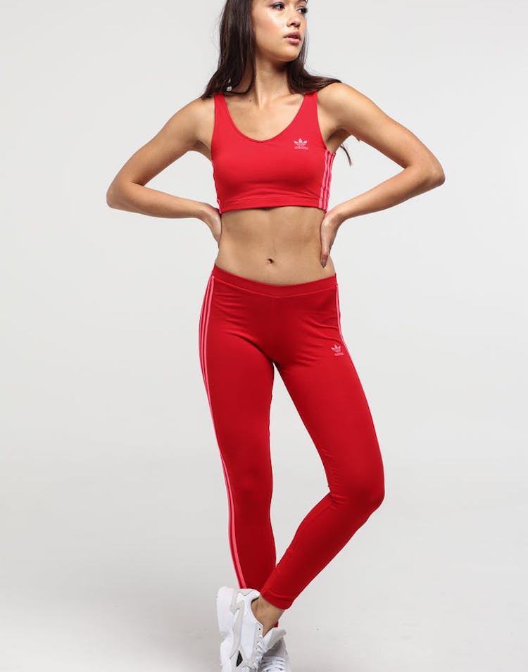 Adidas Women's Cropped Tank Scarlet
