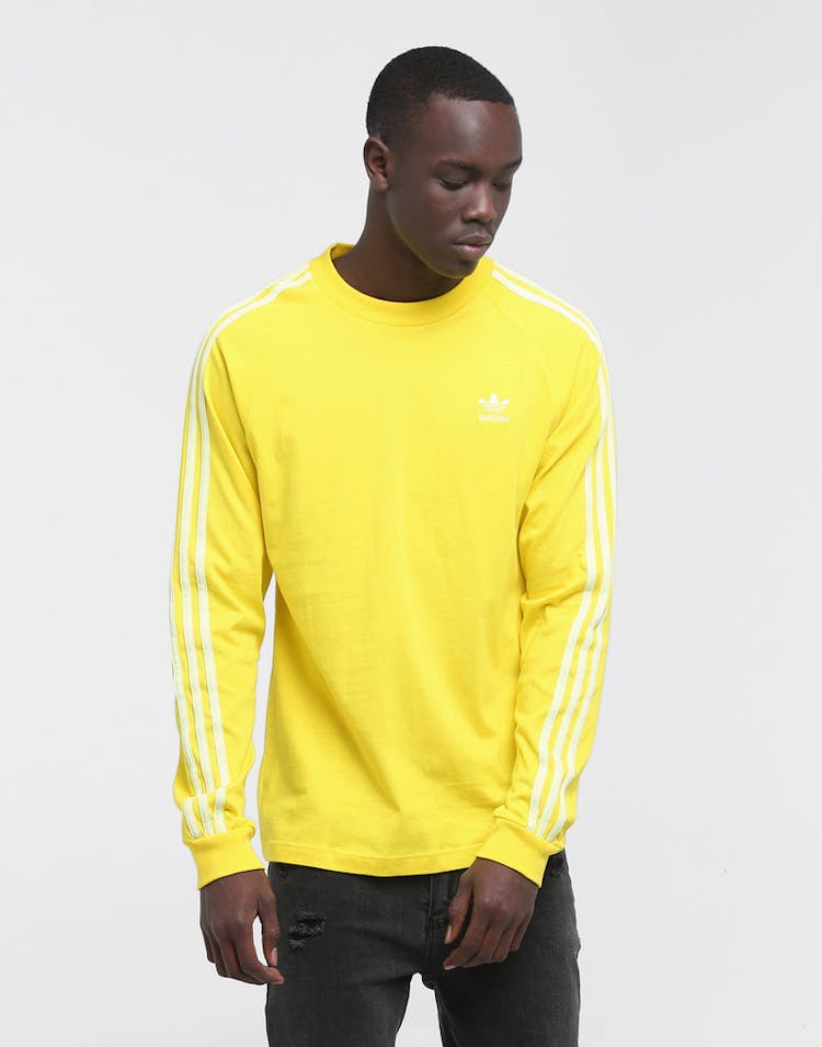 ADIDAS BLC 3-STRIPE LONG SLEEVE TEE YELLOW