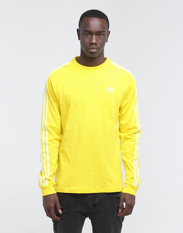 ADIDAS BLC 3-STRIPE LONG SLEEVE TEE YELLOW