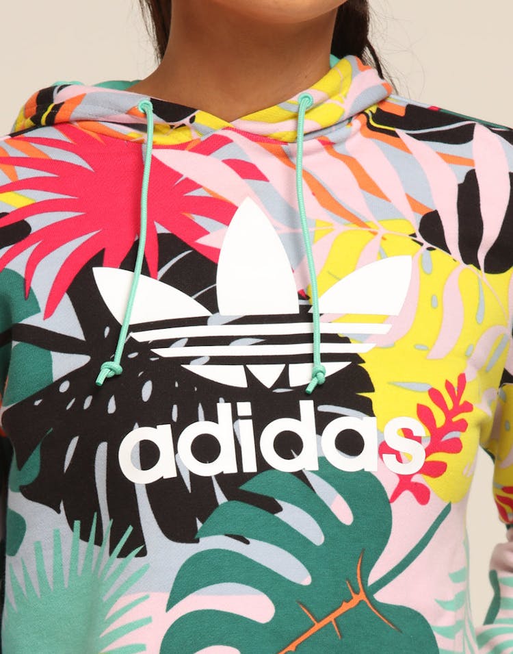 Adidas Women's Floral Graphic Sweatshirt Multi-Coloured