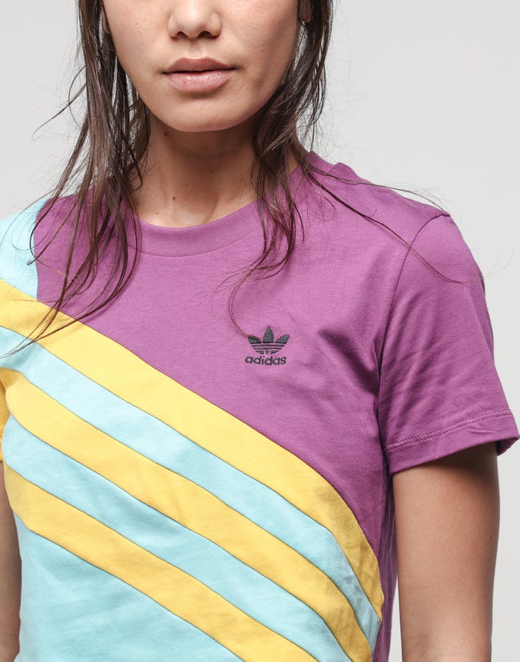 Adidas Women's 90's Trefoil Tee Muave/Multi