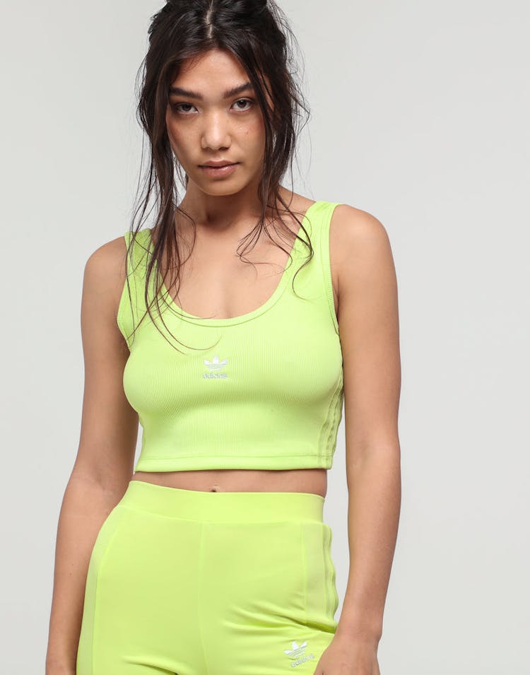 Adidas Women's Cropped Tank Yellow