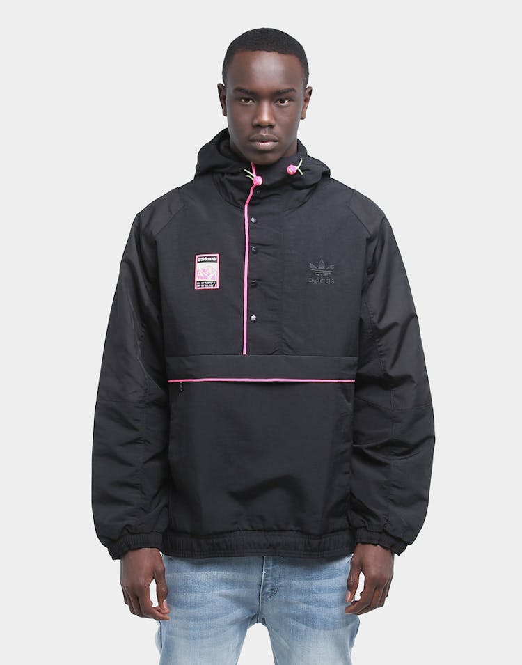ADIDAS HOODED JACKET BLACK